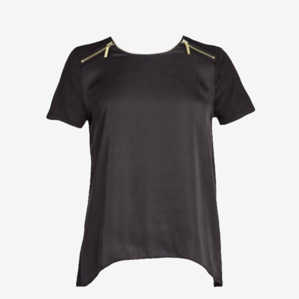 ⚡️Michael Kors Zippered Detail Black Top